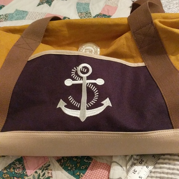 Spartina 449 Golden Two-Tone Anchor Duffle - Picture 5 of 12